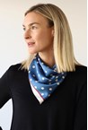 POLKA DOT SCARF - navy cream